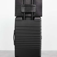 The Large Work Tote in Black Croc