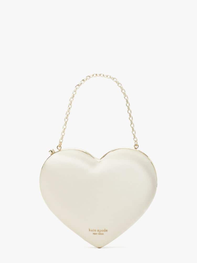 Bridal Embellished 3d Heart Clutch