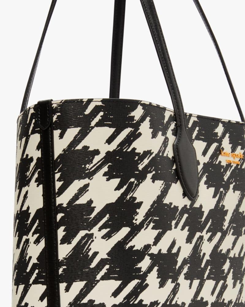 Bleecker Painterly Houndstooth Large Tote