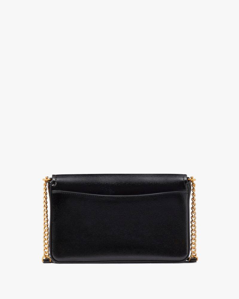 Morgan Bow Bedazzled Flap Chain Wallet