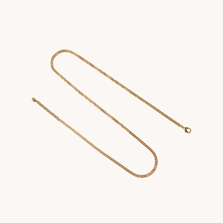 Flat Long Convertible Chain | Plated Brass