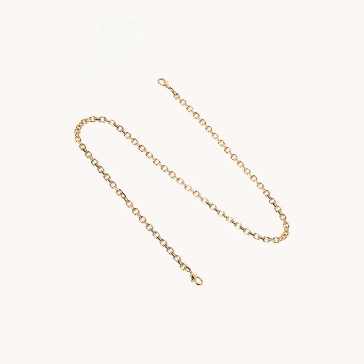 Beveled Shoulder Chain | Plated Brass