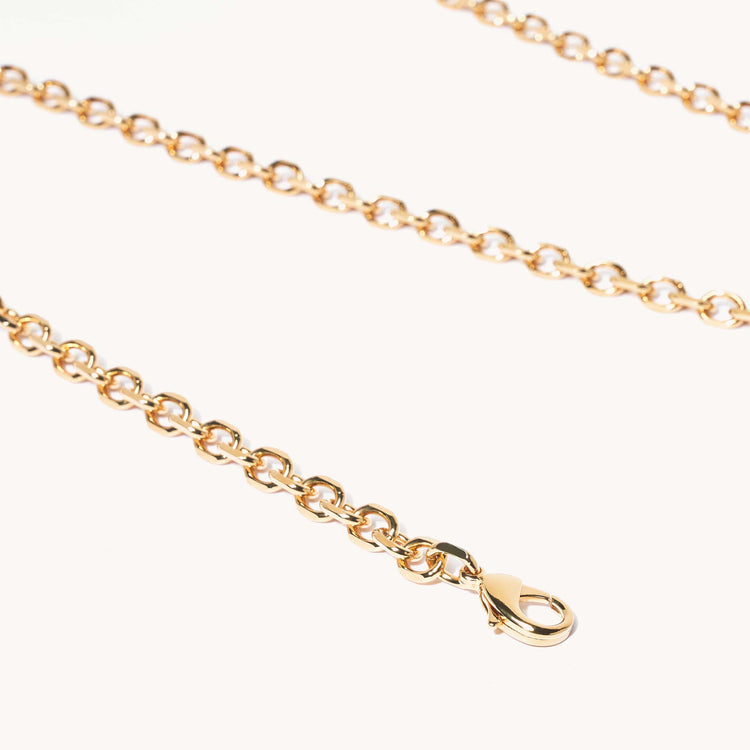 Beveled Shoulder Chain | Plated Brass