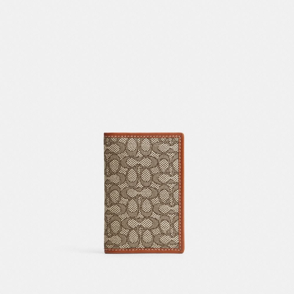 Card Wallet In Micro Signature Jacquard