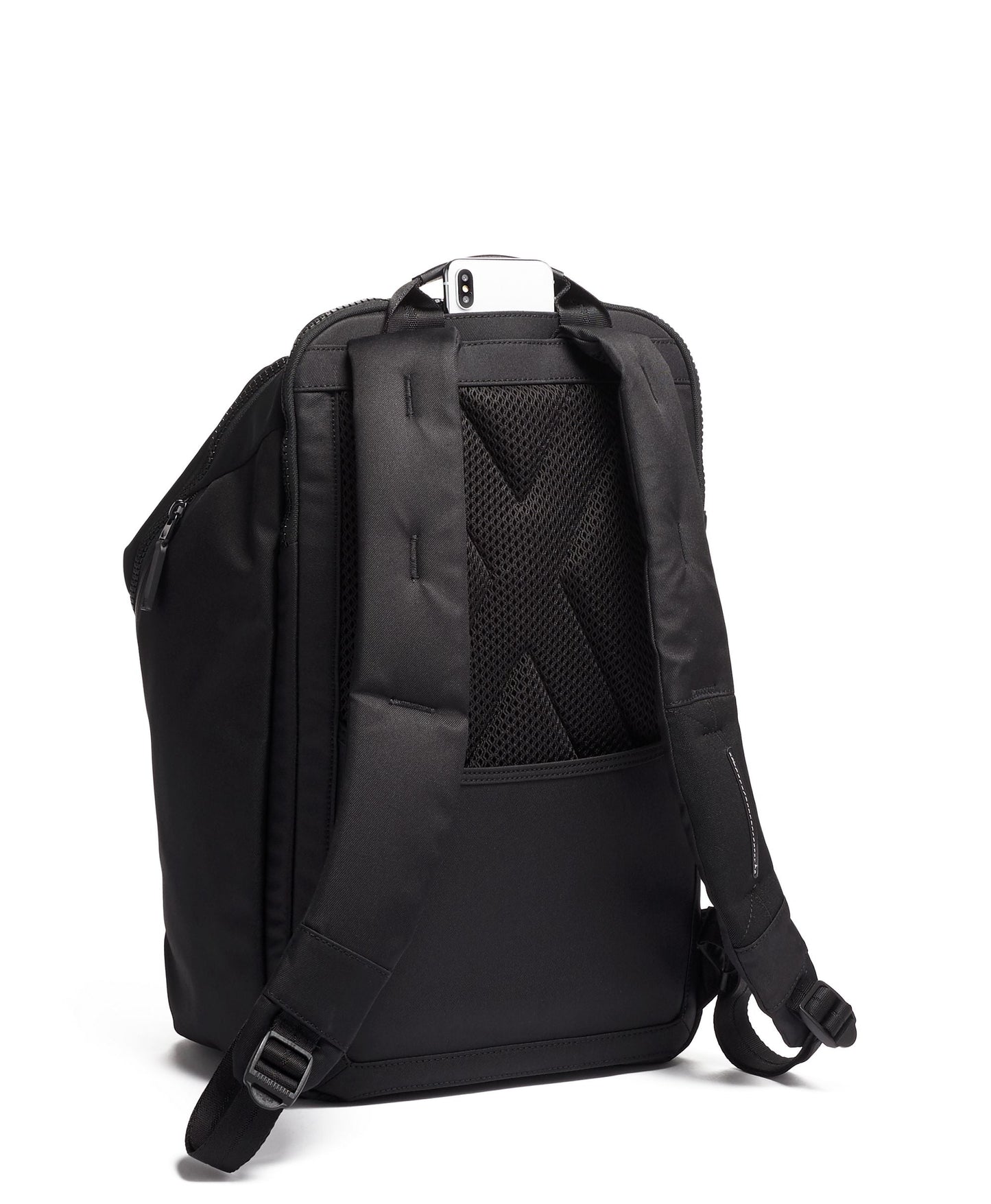 Waterproof backpack with leather trim for laptop and travel