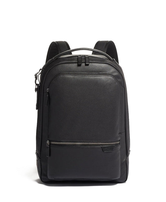 Slim leather backpack for professional men and women