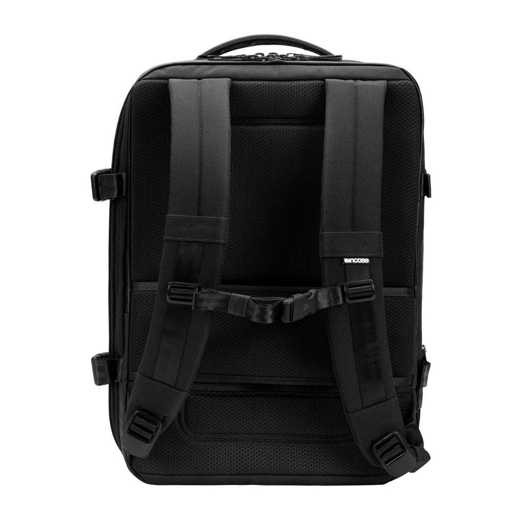 Minimalist laptop backpack for work and travel with luggage sleeve