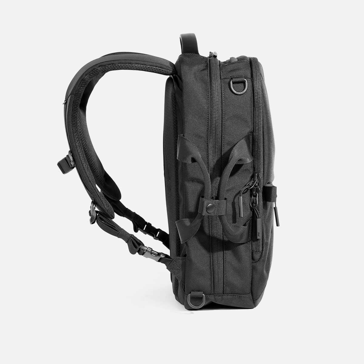 Convertible waterproof laptop backpack for work and travel with water bottle pocket